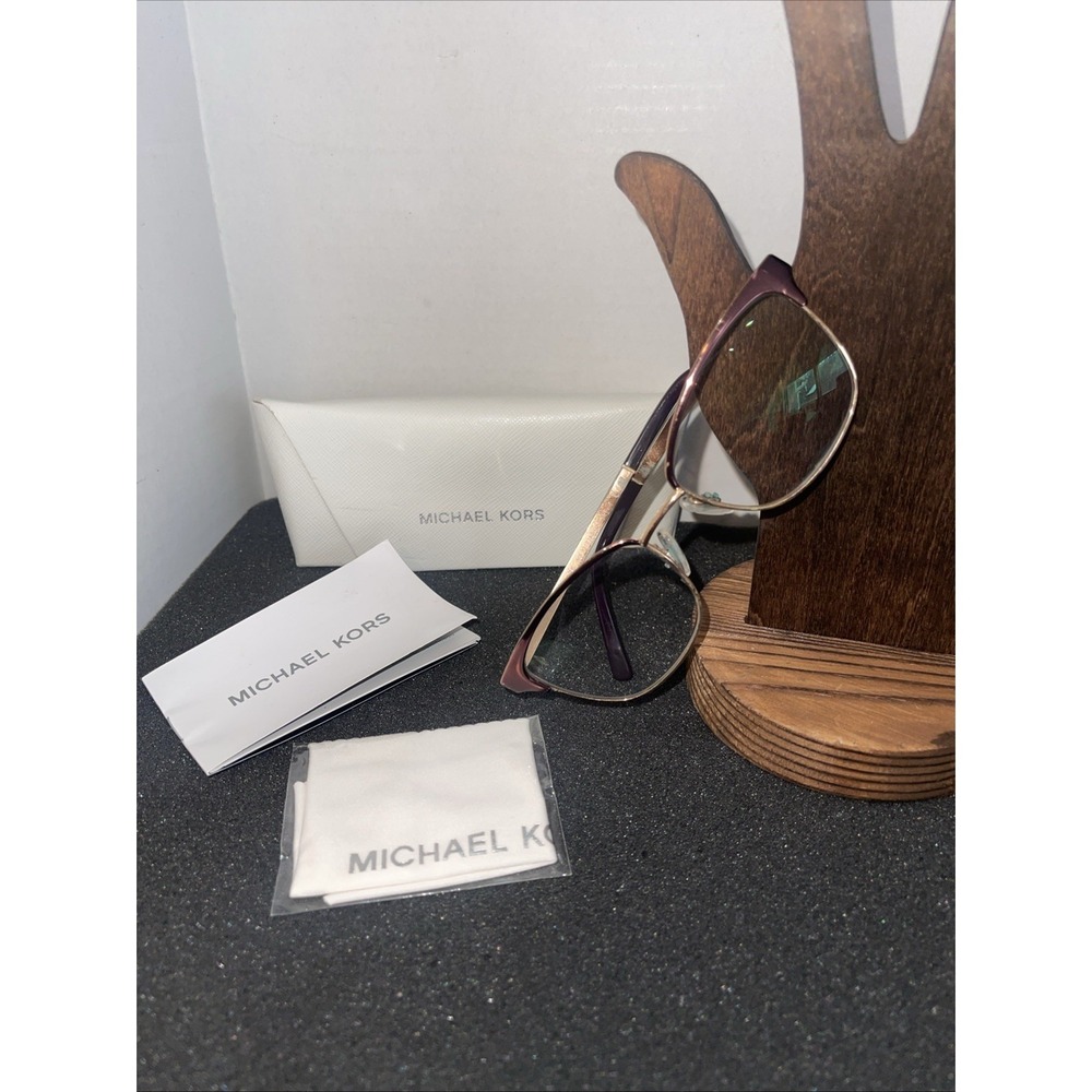Michael Kors Eyeglasses 51017 FRAMES ONLY‎ Purple Gold Preowned Schoolgirl